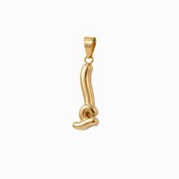 Bubbly Arabic Letter Alif Kasra Pendant