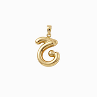 Bubbly Arabic Letter Jeem Pendant