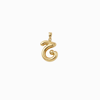 Bubbly Arabic Letter Jeem Pendant