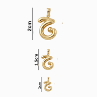 Bubbly Arabic Letter Jeem Pendant