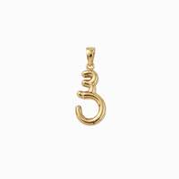 Bubbly Arabic Letter Seen Pendant