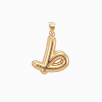 Bubbly Arabic Letter Taa Pendant