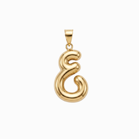 Bubbly Arabic Letter Ain Pendant