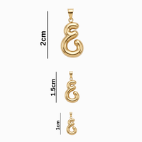 Bubbly Arabic Letter Ain Pendant