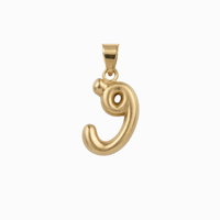 Bubbly Arabic Letter Faa Pendant