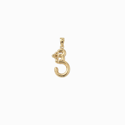 Bubbly Arabic Letter Sheen Pendant