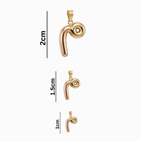 Bubbly Arabic Letter Meem Pendant