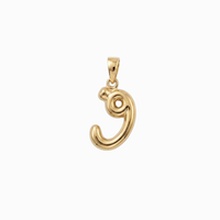 Bubbly Arabic Letter Faa Pendant