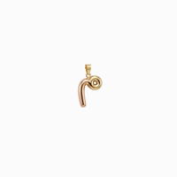Bubbly Arabic Letter Meem Pendant