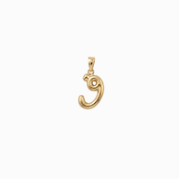 Bubbly Arabic Letter Faa Pendant