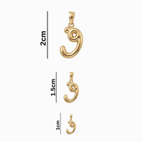 Bubbly Arabic Letter Faa Pendant