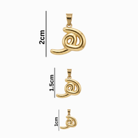 Bubbly Arabic Letter Haa Pendant