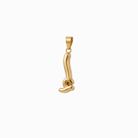 Bubbly Arabic Letter Alif Kasra Pendant
