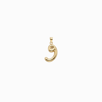 Bubbly Arabic Letter Waw Pendant