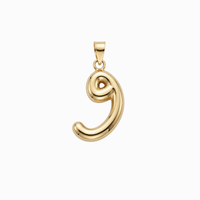 Bubbly Arabic Letter Waw Pendant