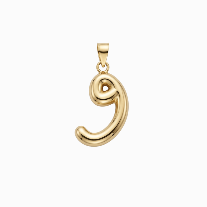 Bubbly Arabic Letter Waw Pendant