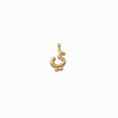 Bubbly Arabic Letter Yaa Pendant