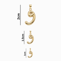 Bubbly Arabic Letter Waw Pendant