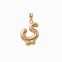 Bubbly Arabic Letter Yaa Pendant