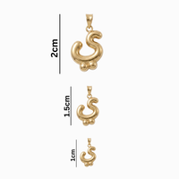 Bubbly Arabic Letter Yaa Pendant