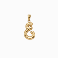 Bubbly Arabic Letter Ain Pendant