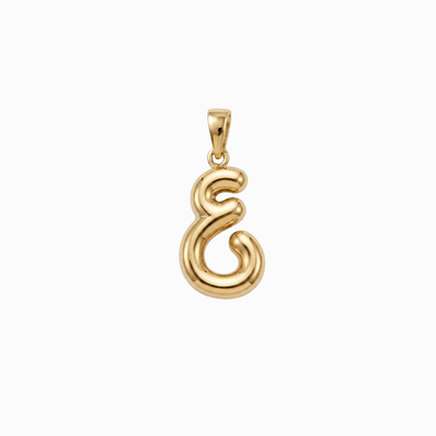 Bubbly Arabic Letter Ain Pendant