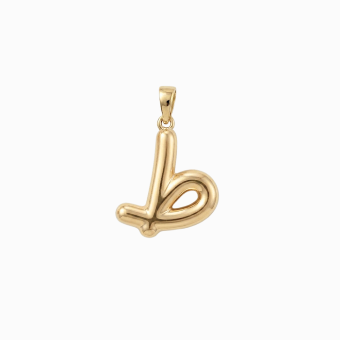 Bubbly Arabic Letter Taa Pendant