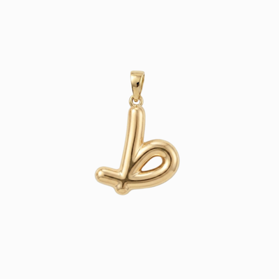 Bubbly Arabic Letter Taa Pendant