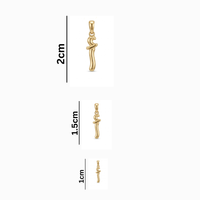 Bubbly Arabic Letter Alif Pendant