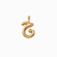 Bubbly Arabic Letter Jeem Pendant
