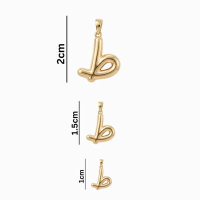 Bubbly Arabic Letter Taa Pendant