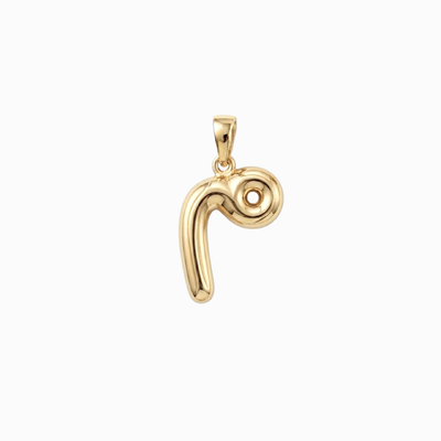Bubbly Arabic Letter Meem Pendant