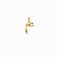Bubbly Arabic Letter Meem Pendant