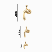 Bubbly Arabic Letter Meem Pendant