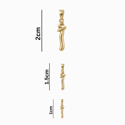 Bubbly Arabic Letter Alif Pendant