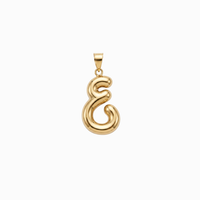Bubbly Arabic Letter Ain Pendant