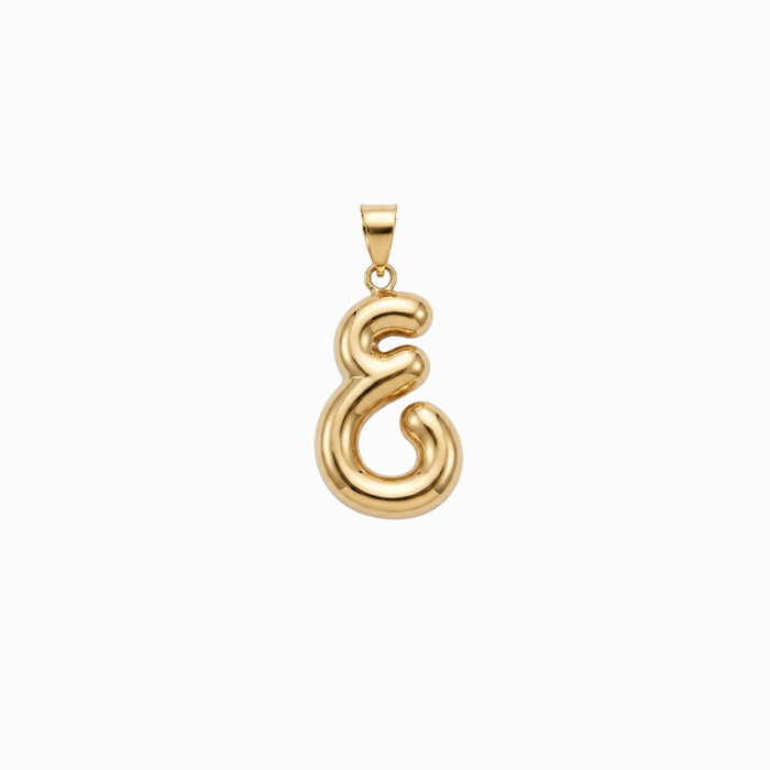Bubbly Arabic Letter Ain Pendant