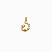Bubbly Arabic Letter Noon Pendant