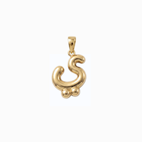 Bubbly Arabic Letter Yaa Pendant