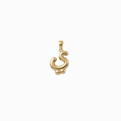 Bubbly Arabic Letter Yaa Pendant