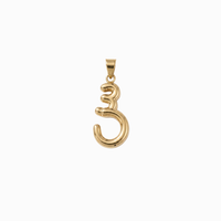 Bubbly Arabic Letter Seen Pendant