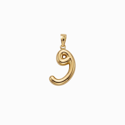 Bubbly Arabic Letter Waw Pendant