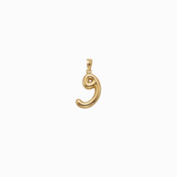 Bubbly Arabic Letter Waw Pendant