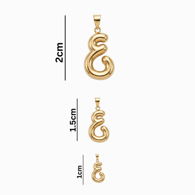 Bubbly Arabic Letter Ain Pendant