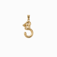 Bubbly Arabic Letter Sheen Pendant