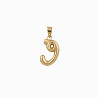Bubbly Arabic Letter Faa Pendant