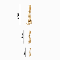 Bubbly Arabic Letter Alif Kasra Pendant
