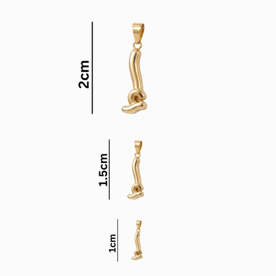 Bubbly Arabic Letter Alif Kasra Pendant