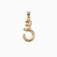 Bubbly Arabic Letter Seen Pendant