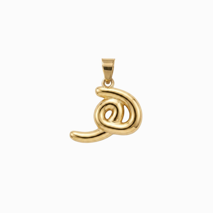Bubbly Arabic Letter Haa Pendant